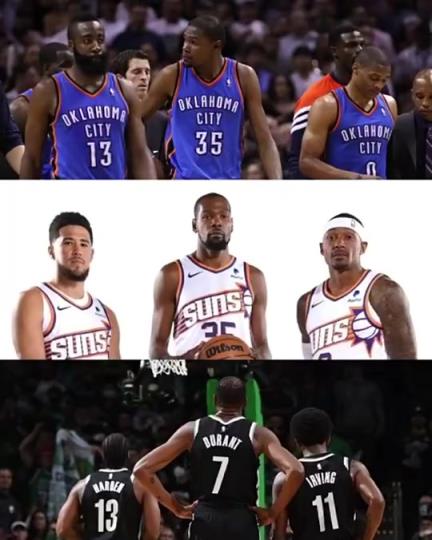 太陽三巨頭徹底失敗？美媒：杜蘭特的三巨頭球隊總是一樣的結局？
